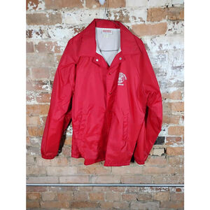 Vtg Red Windbreaker Jacket Hartwell Swingster L